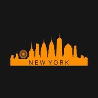 New york skyline illustrated vector