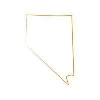 Nevada map illustrated vector