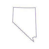 Nevada map illustrated vector