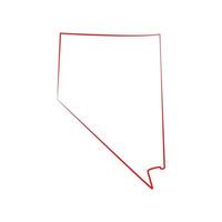 Nevada map illustrated vector