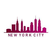 New york skyline illustrated vector