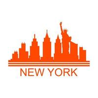 New york skyline illustrated vector