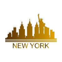 New york skyline illustrated vector