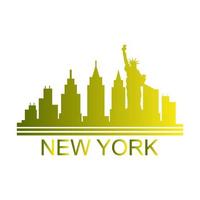 horizonte de nueva york ilustrado vector