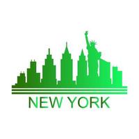 New york skyline illustrated vector