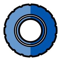 Tyre vector line icon isolated on a white background.