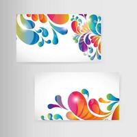 Sample business card with bright teardrop-shaped arches. vector