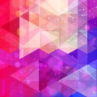 Abstract neon colorful triangle pattern background. Vector.