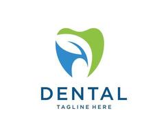 plantilla de vector de diseño abstracto de dientes de logotipo de cuidado dental