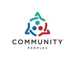 Community people unity network logo symbol icon design vector template