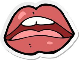 sticker of a open mouth cartoon symbol vector