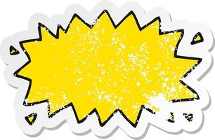 distressed sticker of a cartoon explosion symbol vector