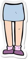 sticker of a cartoon legs vector