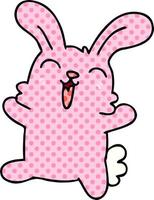 quirky comic book style cartoon rabbit vector