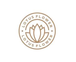 diseño de vector de logotipo de flor de loto. utilizable para logotipos de naturaleza, cosmética, salud y belleza