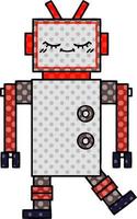 comic book style cartoon robot vector