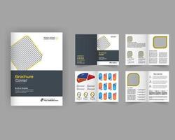 Annual report layout design business bifold brochure, minimalist layout style use for company profile and portfolio or flyer design. infographic presentation and catalog design vector