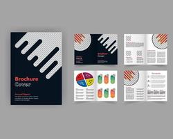 Folleto bifold comercial de diseño de diseño de informe anual, uso de estilo de diseño minimalista para el perfil de la empresa y el diseño de cartera o volante. presentación infográfica y diseño de catálogo vector