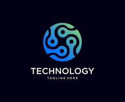 Technology logo design vector inspirations