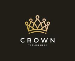 Royal Crown King Queen Logo Vector Template