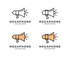 plantilla de diseño de vector de icono de logotipo de megáfono