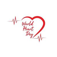 simple design world heart day vector