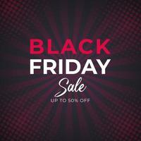 Flat design black friday sale vector