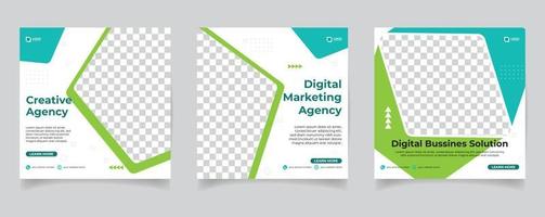 póster de marketing empresarial digital simple para plantilla de publicación en redes sociales vector
