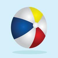 vector Beach ball isolated on a blue background.