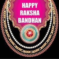 Happy Raksha Bandhan Indian Festival Celebration Greeting Background. vector