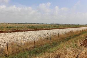 Modern railway and railway stations in Israel photo