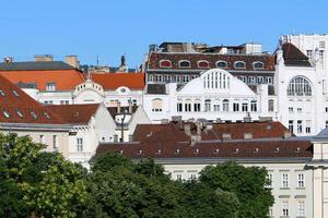 Tiled roofs of the city of Ljubljana the capital of Slovenia. photo