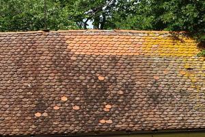 Tiled roofs of the city of Ljubljana the capital of Slovenia. photo