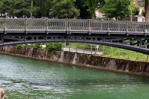 Bridge - architectural structures for crossing a water barrier. photo