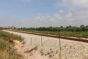 Modern railway and railway stations in Israel photo