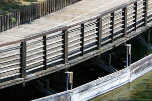 Bridge - architectural structures for crossing a water barrier. photo