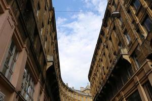 Buildings and structures on the streets of Budapest, the capital of Hungary. photo