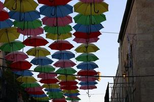 Umbrella to protect the sun in a city park in Israel photo