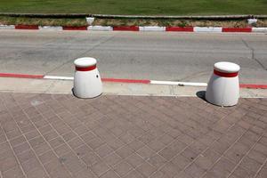 pavement along the road for the safe passage of pedestrians photo