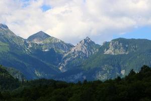 The Alps are a tall and long mountain range in Europe photo