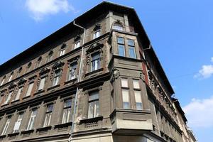 Buildings and structures on the streets of Budapest, the capital of Hungary. photo