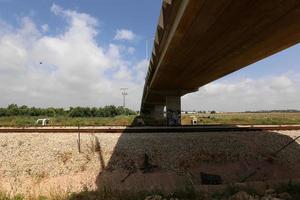 Modern railway and railway stations in Israel photo