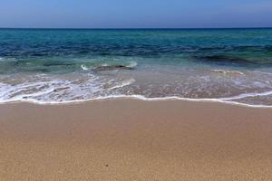 Mediterranean coast in northern Israel photo