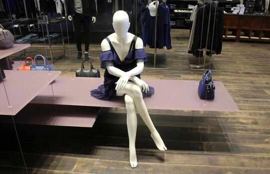 Mannequin in the form of a human body for trying on and showing dresses and clothes. photo