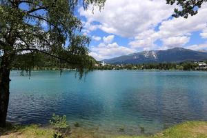 Beautiful shores of Lake Bled in Slovenia photo