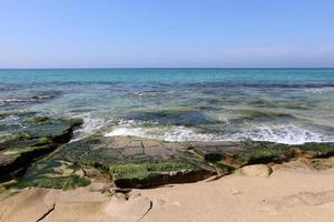 Mediterranean coast in northern Israel photo