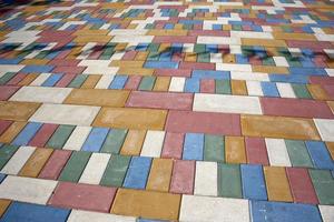 pavement along the road for the safe passage of pedestrians photo