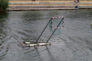 Full-flowing Danube in the Austrian capital Vienna photo