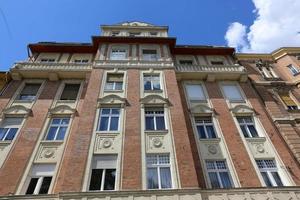 Buildings and structures on the streets of Budapest, the capital of Hungary. photo