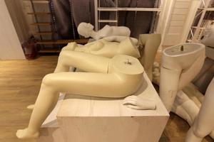 Mannequin in the form of a human body for trying on and showing dresses and clothes. photo